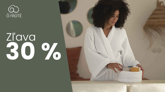 Zľava 30 % na Vaflový Kimono Župan