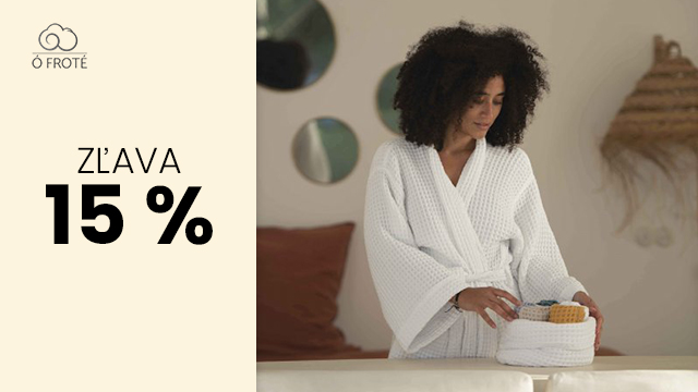 Zľava 14 % na vaflový kimono župan