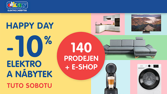 Sleva 10 % na elektro a nábytek