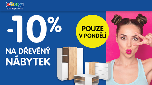 Sleva 10 % na dřevěný nábytek