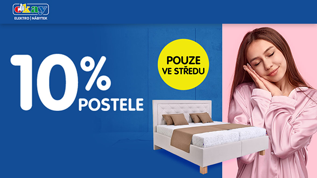 Sleva 10 % na postele a matrace