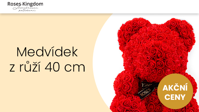 Medvídek z růží 40 cm