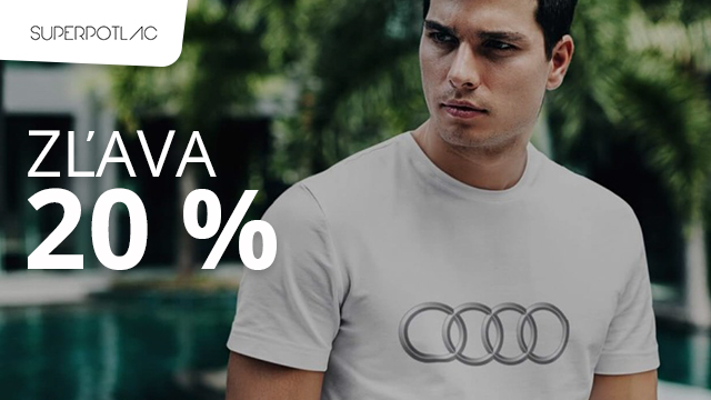 Zľava 20 % na tričko s logom auta AUDI