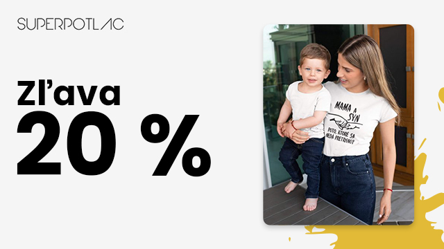 Zľava 20 % na dámske tričko "Mama a syn"